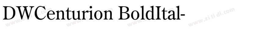 DWCenturion BoldItal字体转换